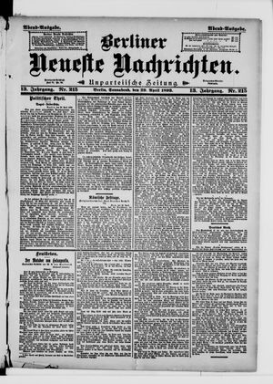Berliner Neueste Nachrichten on Apr 29, 1893
