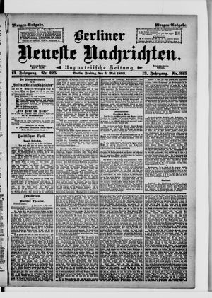 Berliner neueste Nachrichten on May 5, 1893