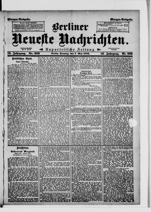 Berliner neueste Nachrichten vom 07.05.1893