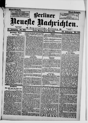 Berliner Neueste Nachrichten on May 8, 1893