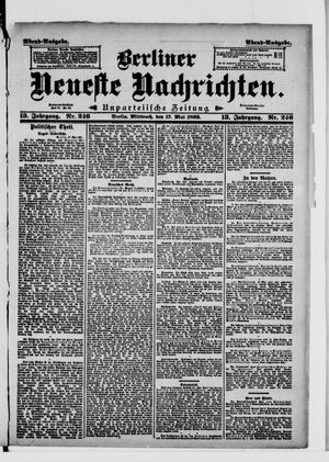 Berliner neueste Nachrichten vom 17.05.1893