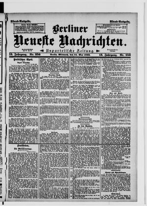 Berliner Neueste Nachrichten on May 24, 1893