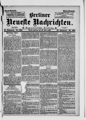 Berliner Neueste Nachrichten vom 26.05.1893