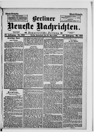 Berliner Neueste Nachrichten on May 27, 1893