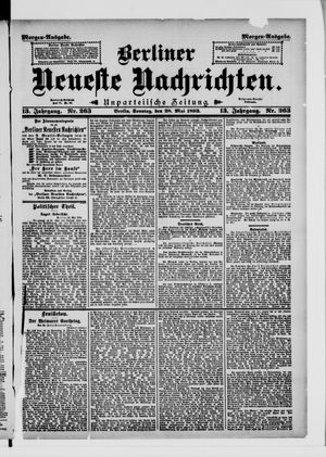 Berliner Neueste Nachrichten on May 28, 1893