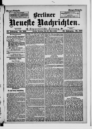 Berliner Neueste Nachrichten on May 30, 1893