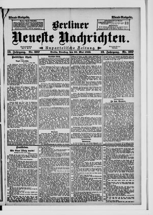 Berliner Neueste Nachrichten on May 30, 1893