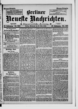 Berliner Neueste Nachrichten vom 31.05.1893