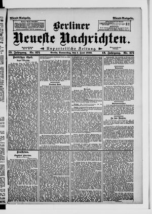 Berliner Neueste Nachrichten on Jun 1, 1893