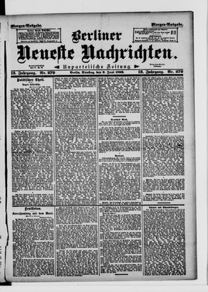 Berliner Neueste Nachrichten vom 06.06.1893