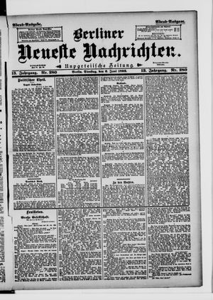 Berliner neueste Nachrichten vom 06.06.1893