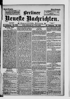 Berliner neueste Nachrichten on Jun 7, 1893