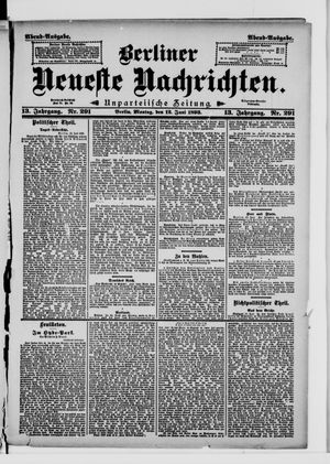 Berliner Neueste Nachrichten vom 12.06.1893
