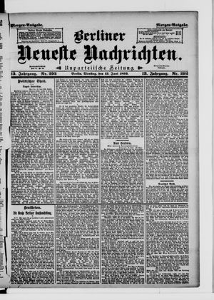 Berliner Neueste Nachrichten vom 13.06.1893