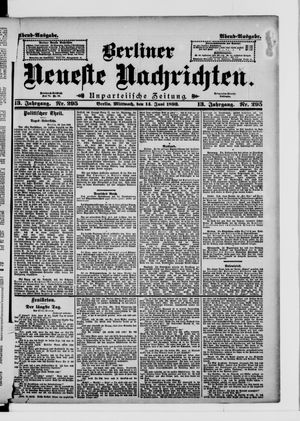 Berliner Neueste Nachrichten vom 14.06.1893