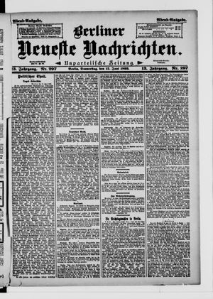 Berliner Neueste Nachrichten vom 15.06.1893