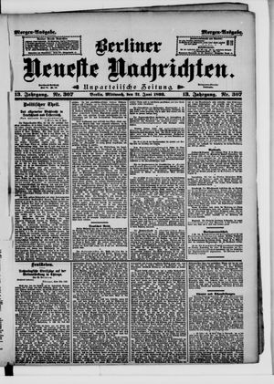 Berliner Neueste Nachrichten vom 21.06.1893