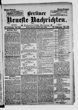 Berliner neueste Nachrichten vom 25.06.1893