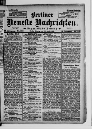 Berliner Neueste Nachrichten vom 26.06.1893