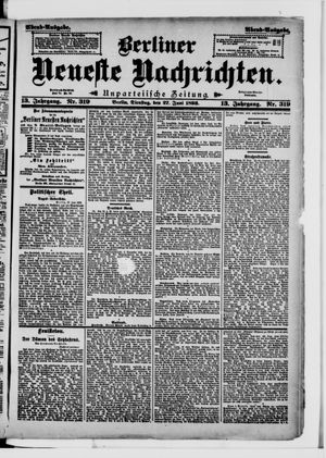 Berliner Neueste Nachrichten vom 27.06.1893