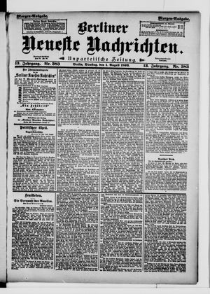 Berliner Neueste Nachrichten vom 01.08.1893