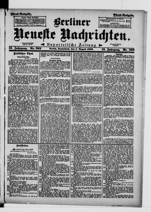 Berliner Neueste Nachrichten vom 05.08.1893