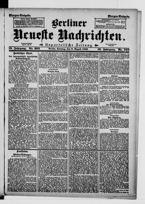 Berliner Neueste Nachrichten vom 06.08.1893