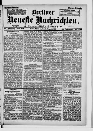Berliner Neueste Nachrichten vom 09.08.1893