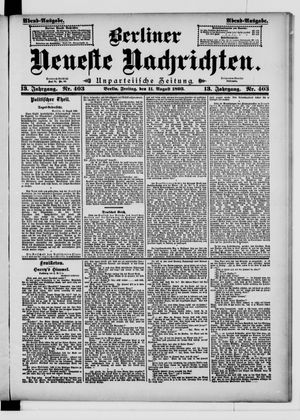 Berliner Neueste Nachrichten vom 11.08.1893