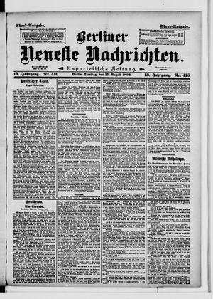 Berliner Neueste Nachrichten vom 15.08.1893