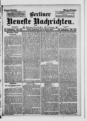 Berliner Neueste Nachrichten vom 19.08.1893