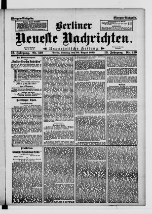 Berliner Neueste Nachrichten on Aug 20, 1893