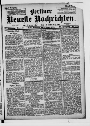 Berliner Neueste Nachrichten vom 31.08.1893
