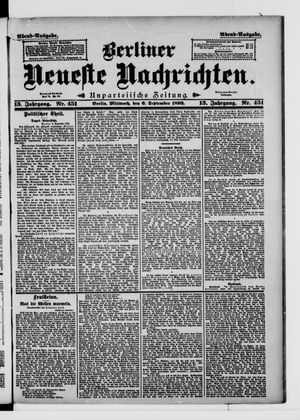 Berliner Neueste Nachrichten vom 06.09.1893
