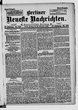 Berliner Neueste Nachrichten vom 26.09.1893