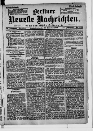 Berliner Neueste Nachrichten vom 29.09.1893