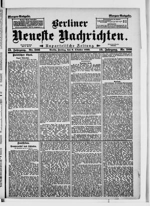 Berliner Neueste Nachrichten vom 06.10.1893