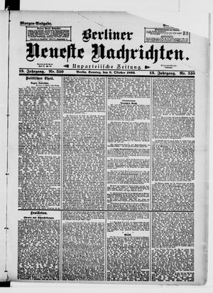 Berliner Neueste Nachrichten vom 08.10.1893