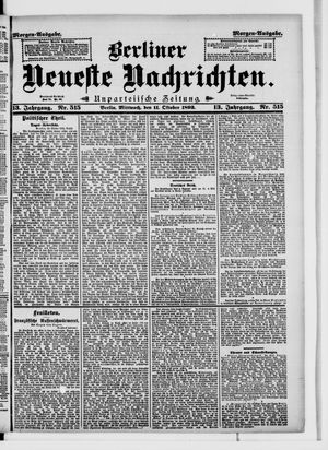 Berliner Neueste Nachrichten vom 11.10.1893