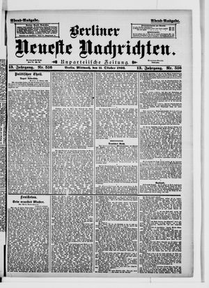 Berliner Neueste Nachrichten vom 11.10.1893