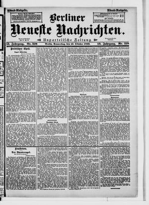 Berliner Neueste Nachrichten vom 12.10.1893