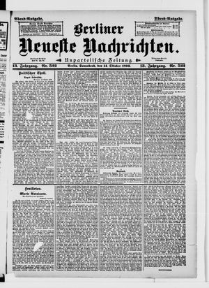 Berliner Neueste Nachrichten vom 14.10.1893
