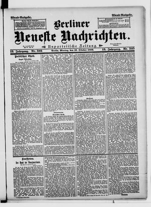 Berliner Neueste Nachrichten vom 16.10.1893