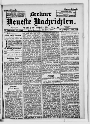 Berliner Neueste Nachrichten vom 22.10.1893