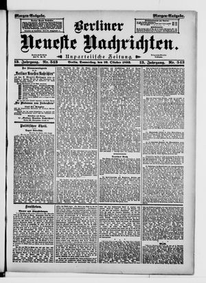 Berliner Neueste Nachrichten vom 26.10.1893
