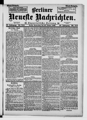 Berliner Neueste Nachrichten vom 26.10.1893