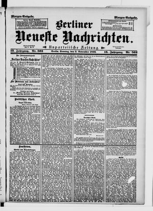 Berliner Neueste Nachrichten vom 05.11.1893