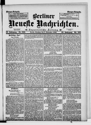 Berliner Neueste Nachrichten vom 07.11.1893