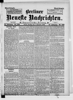 Berliner Neueste Nachrichten vom 07.11.1893