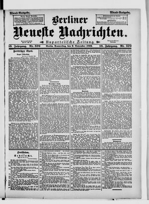 Berliner Neueste Nachrichten vom 09.11.1893